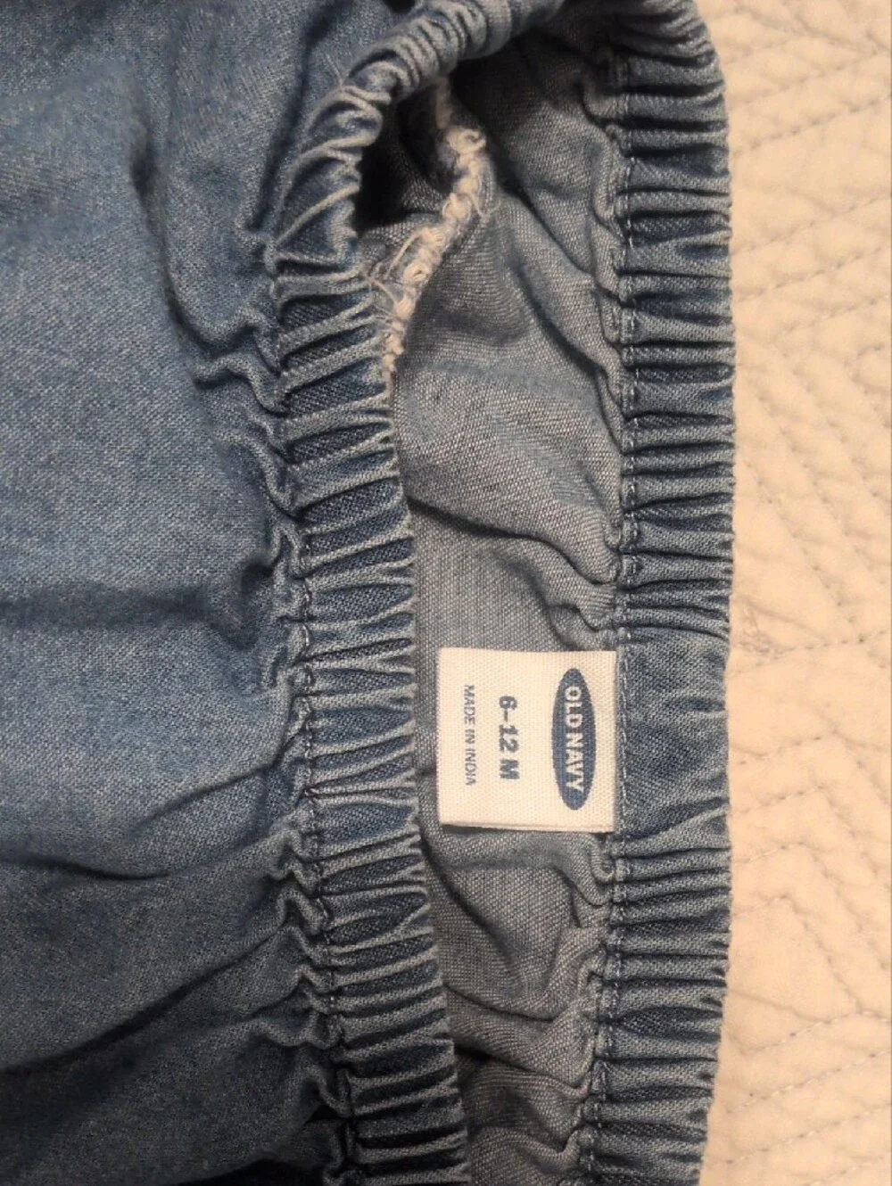 Old Navy Denim-Style Elastic Diaper Cover - Blue